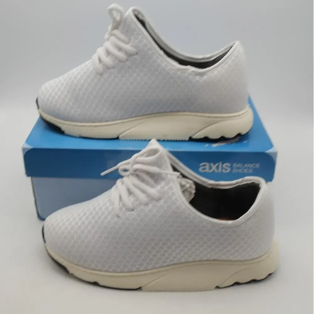 NEW Axis Balance Stabilized Walking Shoes Hammacher Schlemmer Size 5 White